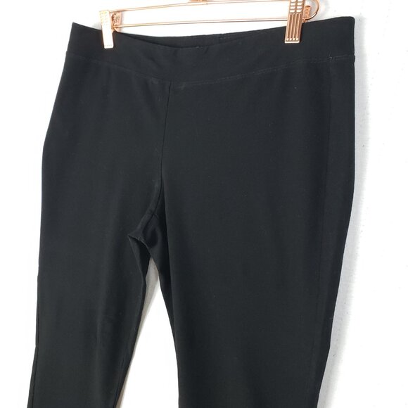 EILEEN FISHER System Washable Stretch Crepe Slim Ankle Pant Black size M - Picture 4 of 12
